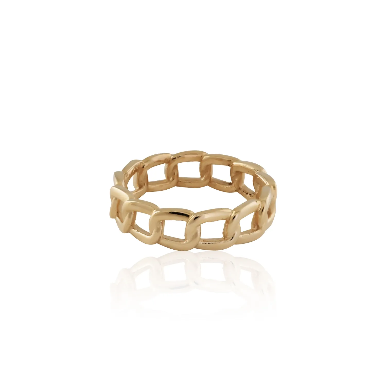 Von Treskow 9CT Gold Rigid Chain Ring