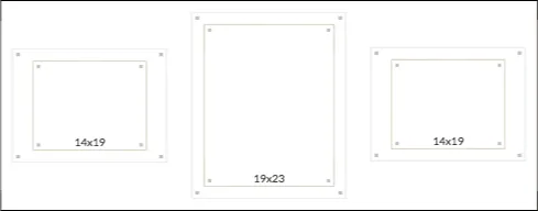 WS Gallery: "Triple Combo" Single Panel   Magnet Frames