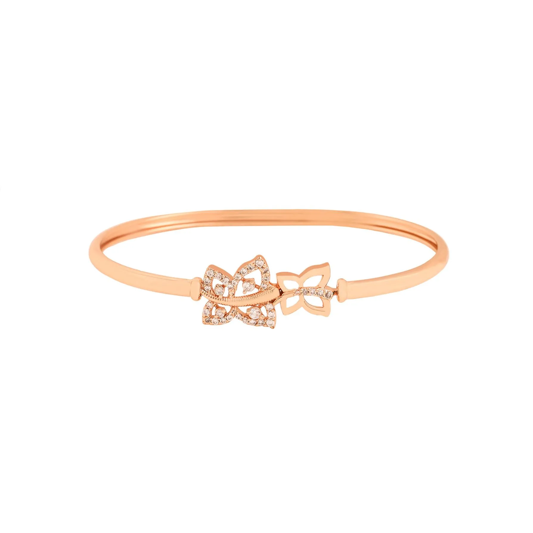 Yellow Chimes Bracelet for Women & Girls Fashion Cubic Zircon Bangle Bracelets Rosegold Plated Butterfly Bracelet | Birthday Gift For Girls & Women Anniversary Gift for Wife Valentine Gift for Girls