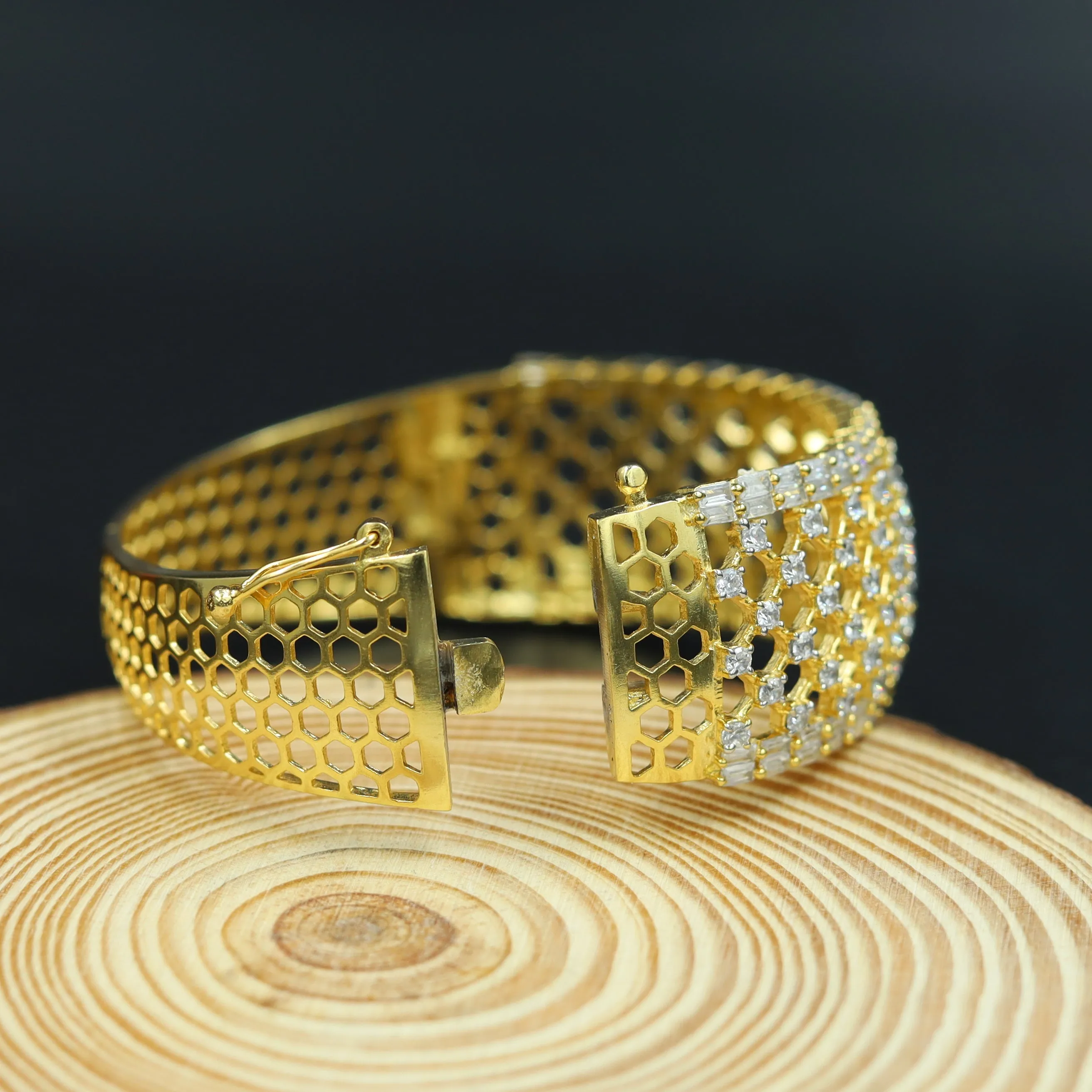 Zircon/AD Gold Bracelet 4671-8736